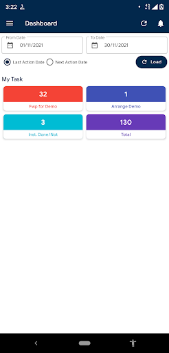 Android application MIRACLE CRM screenshort
