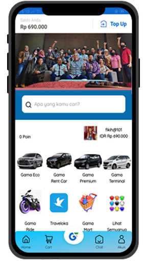 Android application Gama: Transportasi & Travel screenshort