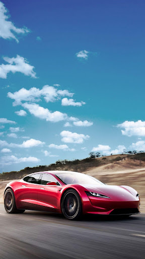 Android application Tesla Roadster screenshort