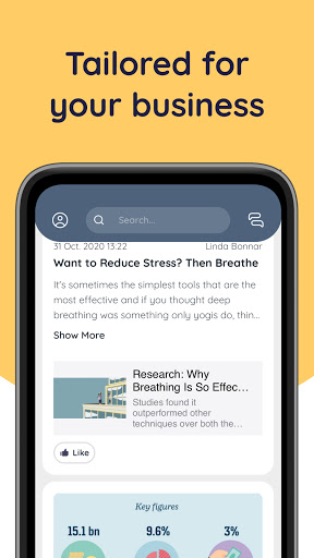 Android application Upstrive Business screenshort