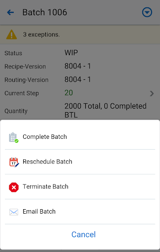 Screenshot of Process Prod Supervisor EBS
