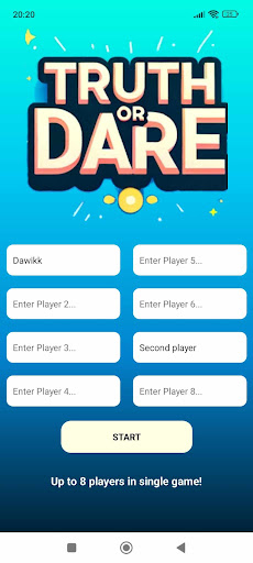 Android application Truth or Dare? screenshort