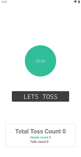 Android application LetsToss - Lets toss and see screenshort