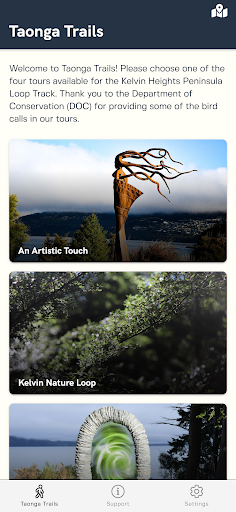 Android application Taonga Trails screenshort