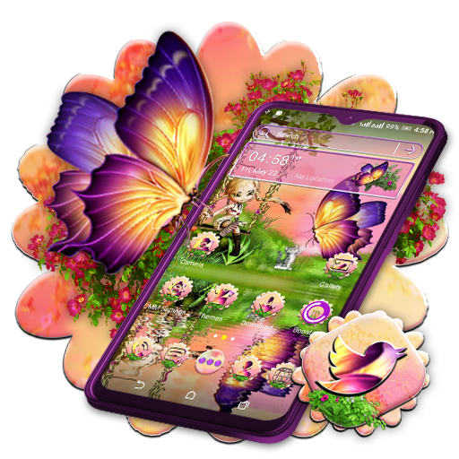 Butterfly Girl Nature Theme logo