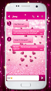 Glitter Love SMS Themes