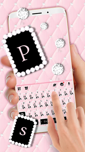 Pink Girly Diamonds Keyboard T Screen 2