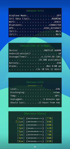 ASCII text Widget for KWGT Screen 3