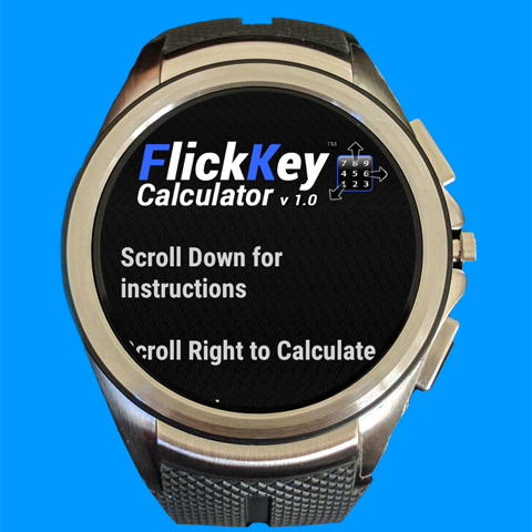 FlickKey Calculator for Wear Screen 3