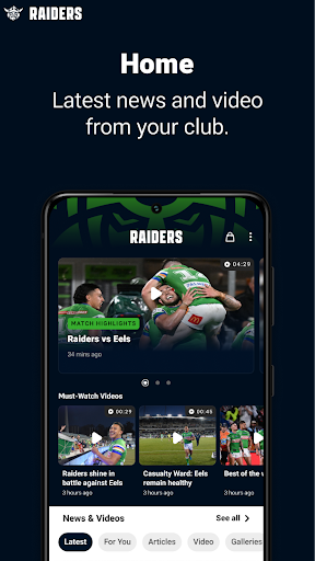 Screenshot of Canberra Raiders