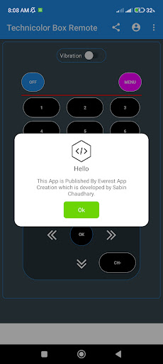 Remote for Techni Color Box Screen 2