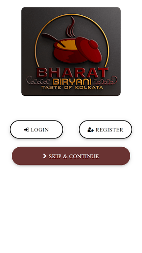 Android application BHARAT BIRYANI screenshort