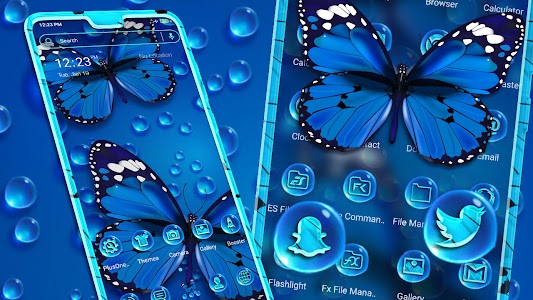 Blue Butterfly Launcher Theme Unknown