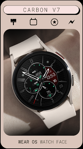 Carbon v7 analog watch face Screen 2