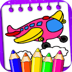 Cover Image of Baixar Livro de colorir e jogo de desenho de aviões  APK