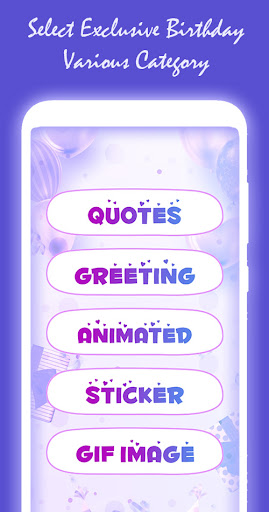 Android application Birthday Wishes Quotes- Status screenshort