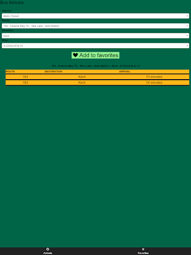 Seattle METRO Bus Tracker Screen 3
