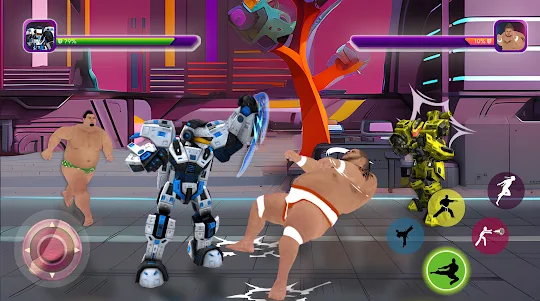 Sumo Wrestling Robots Fight 3D