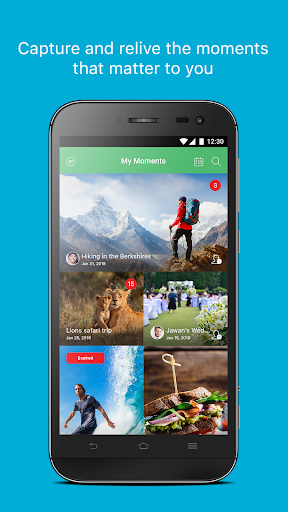 Android application momentpin screenshort