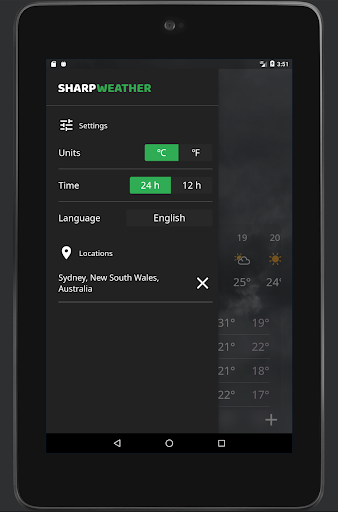 Sharp Weather App Screen 3