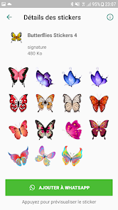 Screenshot 5 Pegatinas de mariposas android