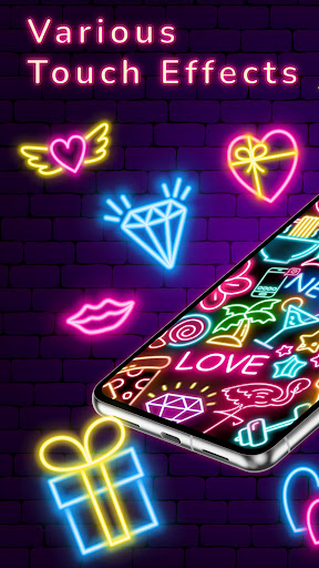 Neon Live Wallpaper Glitzy Screenshot 3 - AppWisp.com