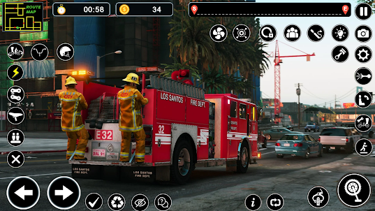消防車: ドライビング ゲーム 2023