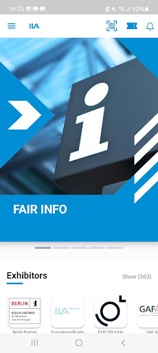Android application ILA Berlin screenshort