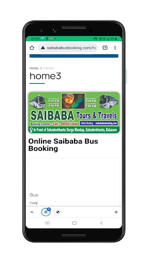 Android application Saibaba Bus Booking screenshort