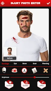 Injury on Face Photo Maker App