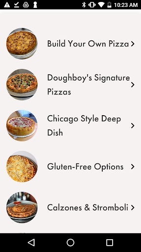 Android application Doughboy's Pizzeria screenshort