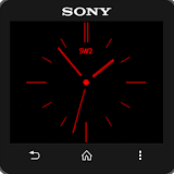 Red Style clock widget icon