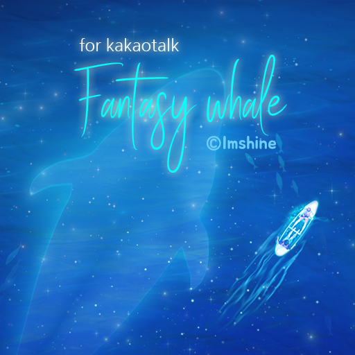 fantasy blue whale theme logo