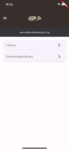 Android application EllenWhiteAudio screenshort