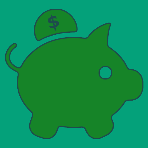 Simple piggy bank goals logo