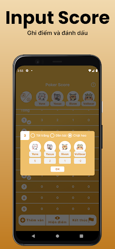 Ghi điểm đánh bài Screen 3