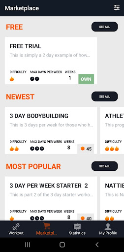 Mogy - Mobile Gym Screen 2