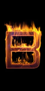 Fire Letter B Live Wallpaper