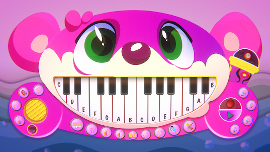 Pink Bear Piano Sound Music