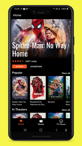 Android application W3care Movies App screenshort