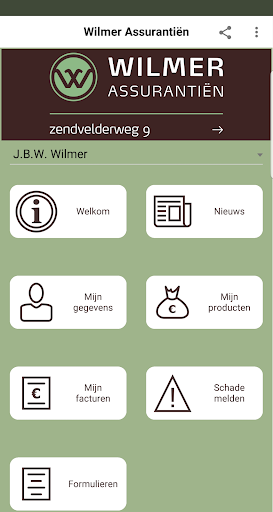 Android application Wilmer Assurantiën screenshort