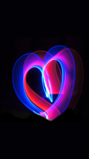 Android application purple love heart wallpaper screenshort