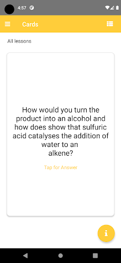 Android application A-Level Chemistry Flash Cards screenshort