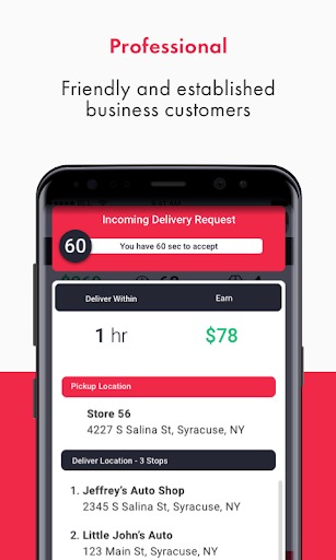 Tonquin Delivery Provider App Screen 2