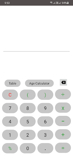 Android application Basic Calculator screenshort