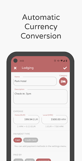 Trexpense – Travel Expenses Screen 2