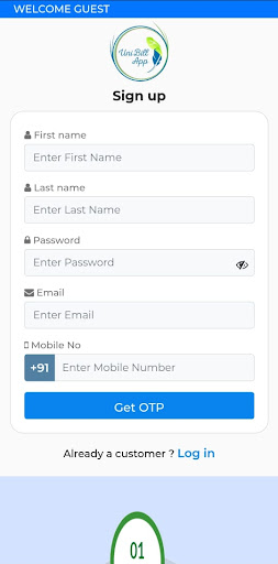 UniBill App Screen 3