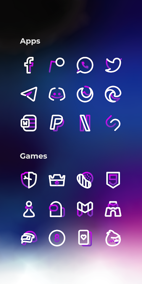 Aline Purple: linear icon packのおすすめ画像5