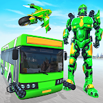 Cover Image of 下载 Flying Army Bus Robot Game  APK