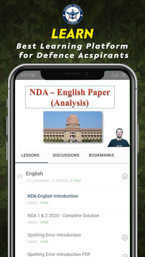 Android application Rashtra Defence Academy screenshort
